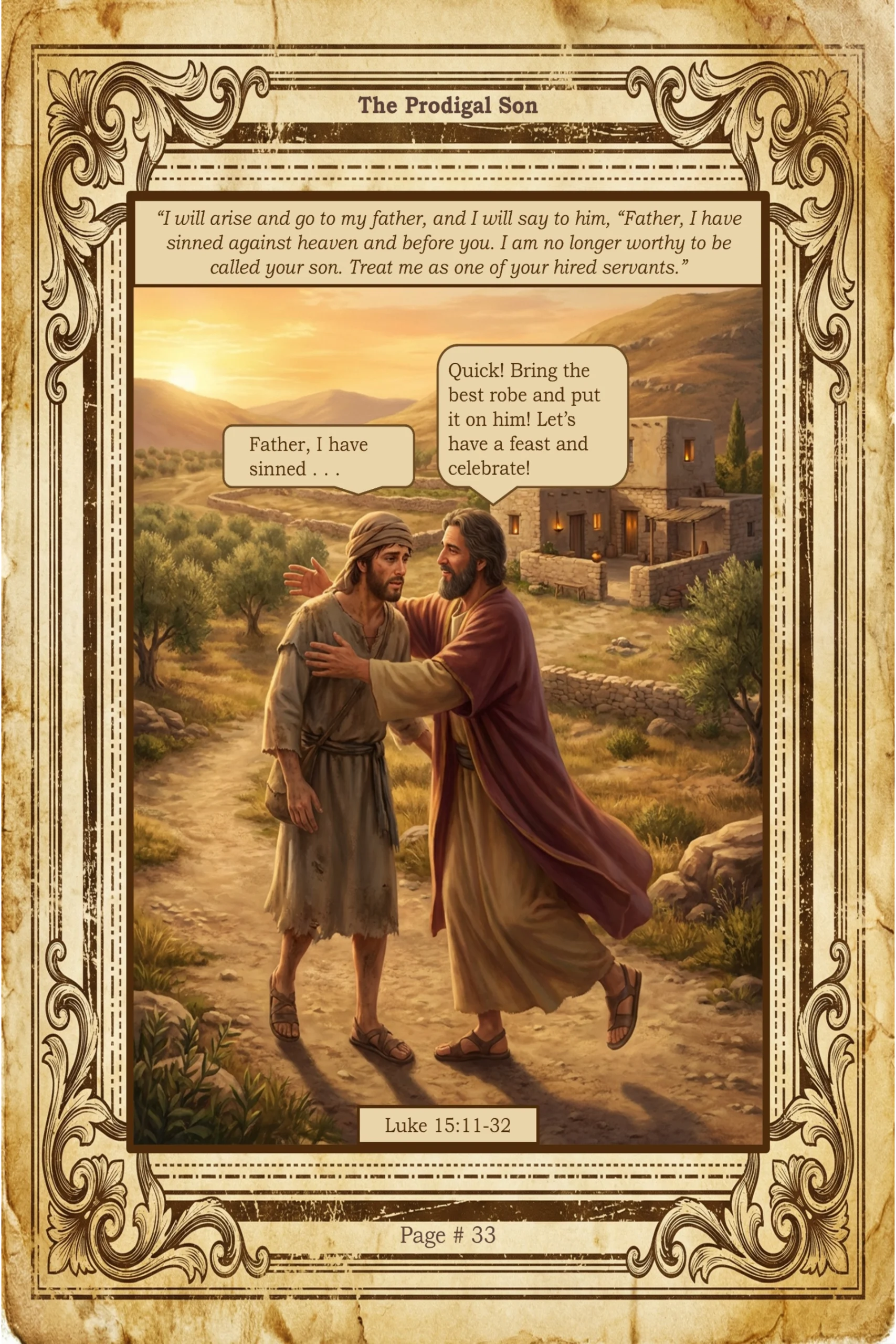 The Prodigal Son — illustrated page