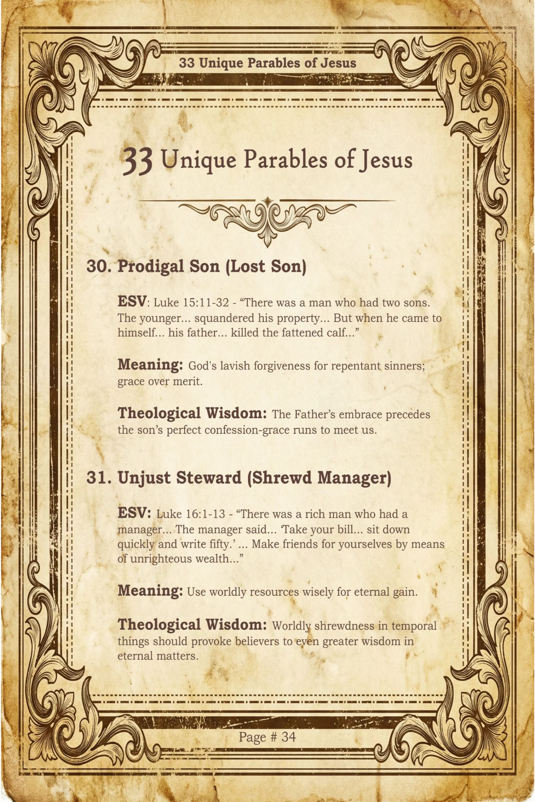 Prodigal Son — scripture, meaning and theological wisdom